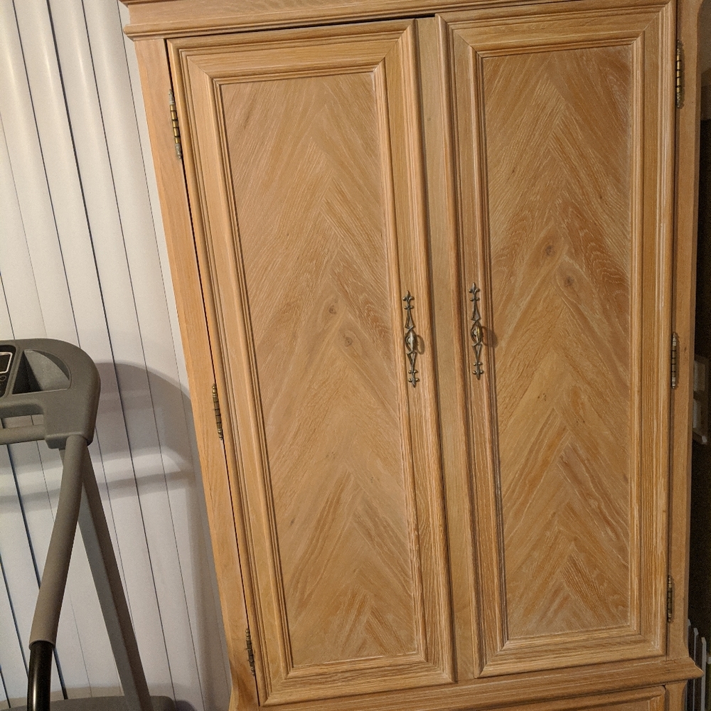 Beautiful solid wood hutch tv